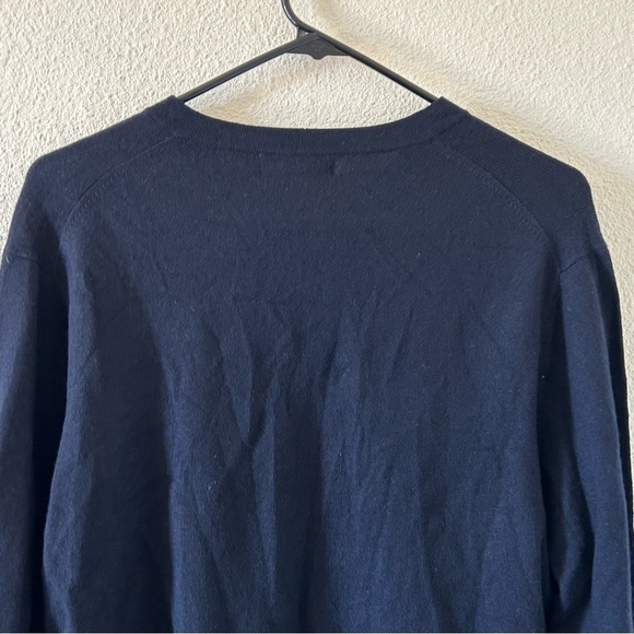 Garret Scott Men’s Merino Wool Sweater Medium NWT Navy Blue Stretchy Work Dressy - Picture 7 of 7